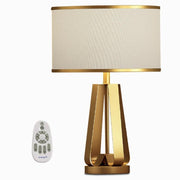 Zaevia Alora Geometric Brass Table Lamp: Mid Century Architectural Light - Lighting > Table & Floor Lamps > Table Lamps > Designer Table Lamps | Zaevia