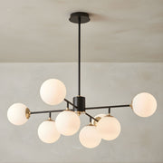 Zaevia 8 Light Branching Globe Chandelier Mid Century Modern Hardwired Ceiling Light - chandelier | Zaevia