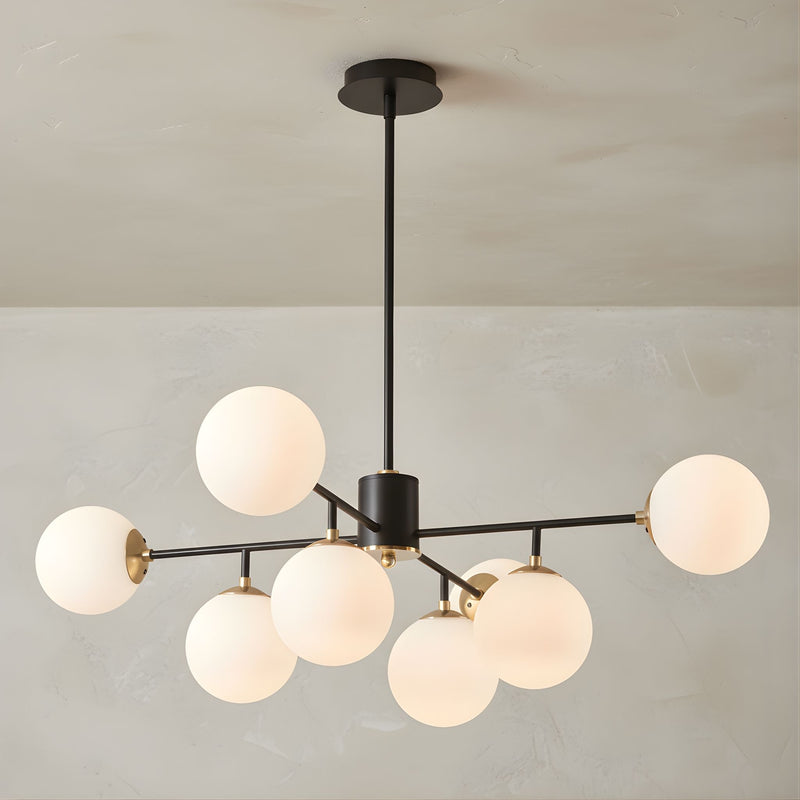 Zaevia 8 Light Branching Globe Chandelier Mid Century Modern Hardwired Ceiling Light - chandelier | Zaevia