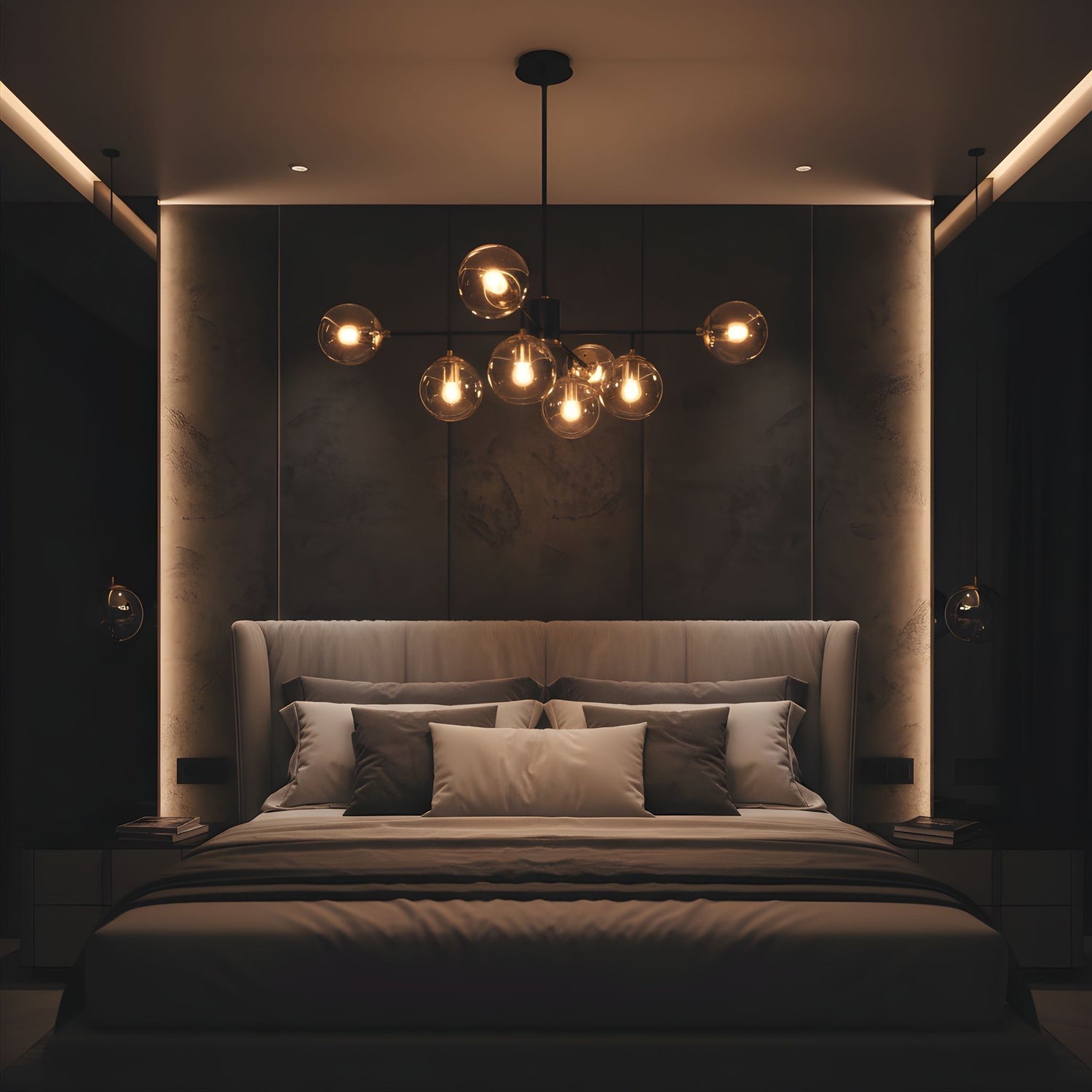 Zaevia 8 Light Branching Globe Chandelier Mid Century Modern Hardwired Ceiling Light - chandelier | Zaevia