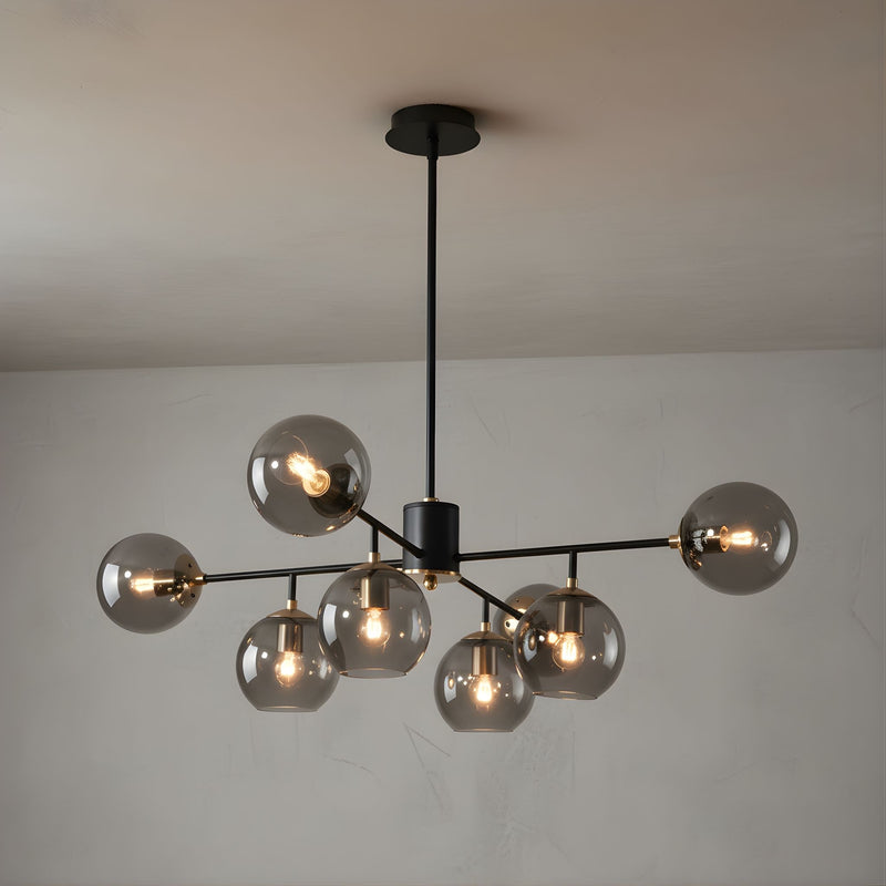 Zaevia 8 Light Branching Globe Chandelier Mid Century Modern Hardwired Ceiling Light - chandelier | Zaevia