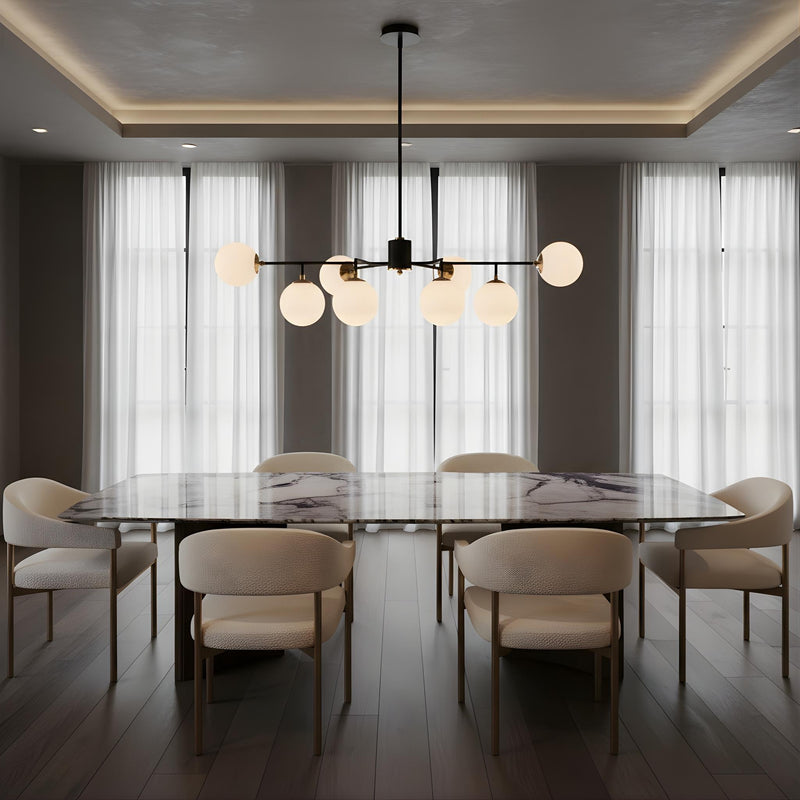Zaevia 8 Light Branching Globe Chandelier Mid Century Modern Hardwired Ceiling Light - chandelier | Zaevia