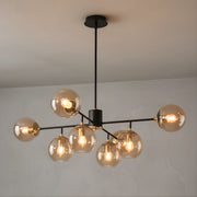 Zaevia 8 Light Branching Globe Chandelier Mid Century Modern Hardwired Ceiling Light - chandelier | Zaevia