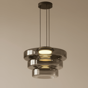 Zaevia Halo: Tiered Glass Chandelier - chandelier | Zaevia
