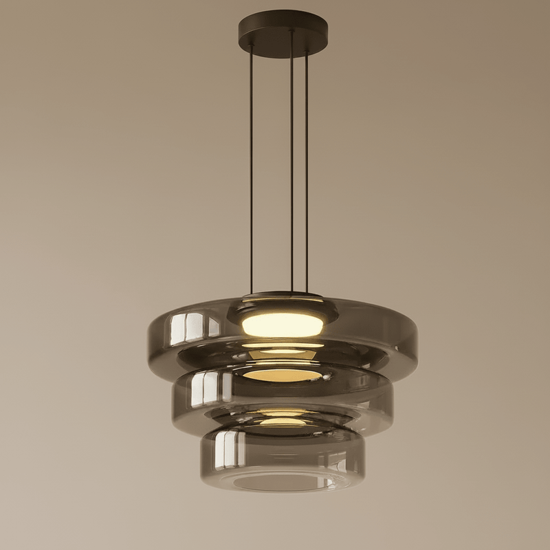 Zaevia Halo: Tiered Glass Chandelier - chandelier | Zaevia