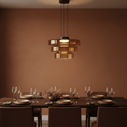 Zaevia Halo: Tiered Glass Chandelier - chandelier | Zaevia