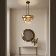 Zaevia Halo: Tiered Glass Chandelier - chandelier | Zaevia