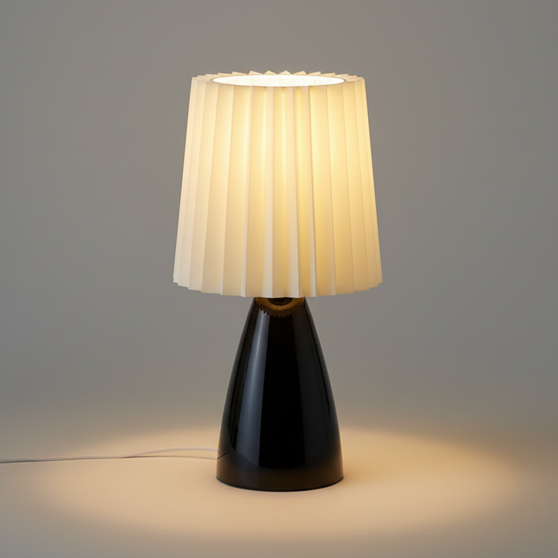 Hana Pleated Dimmable Glass Table Lamp