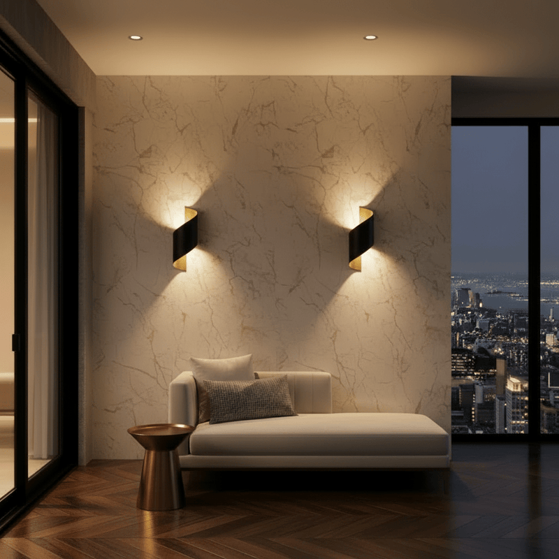 Zaevia Helix S - Wave Wall Sconce: Modern Minimalist Up/Down LED Light - Wall Light | Zaevia