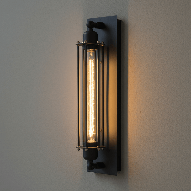 Aero Industrial Cage Wall Sconce
