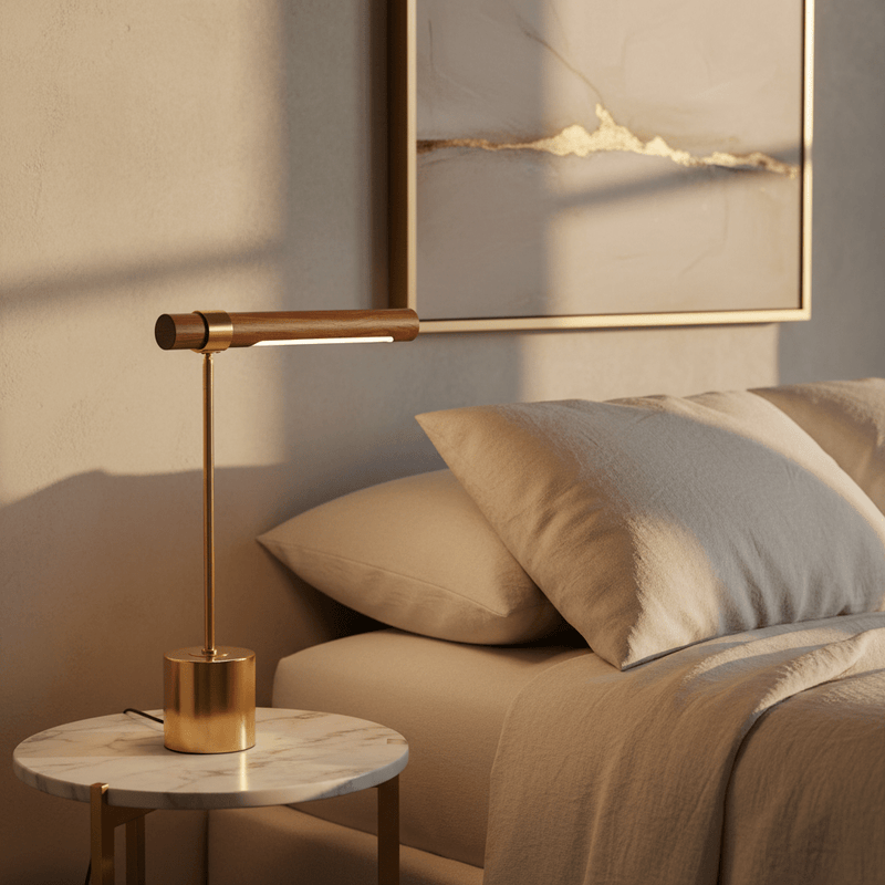 Zaevia Japandi Linear LED Desk Lamp - Table Lamp | Zaevia