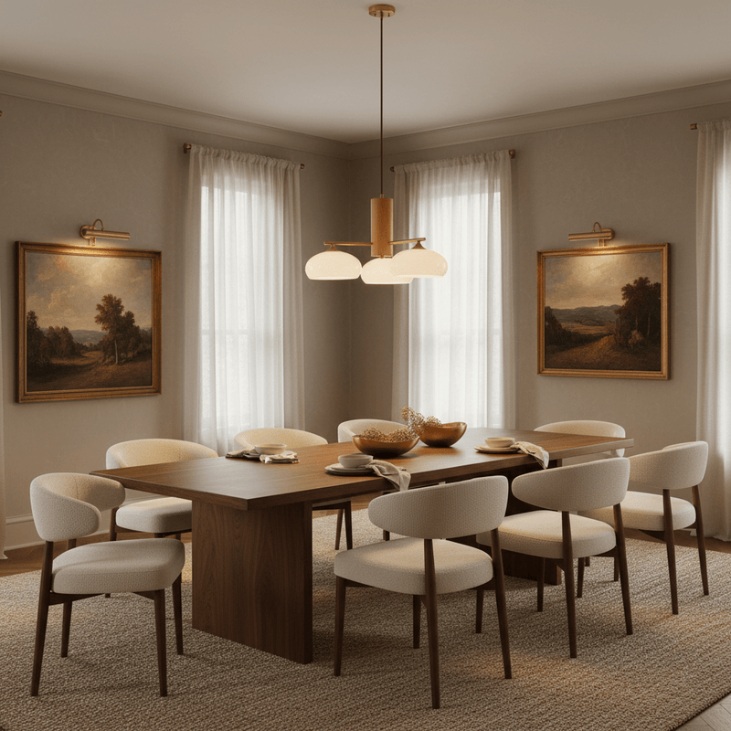 Japandi Brass Opal Saucer Chandelier - chandelier | Zaevia