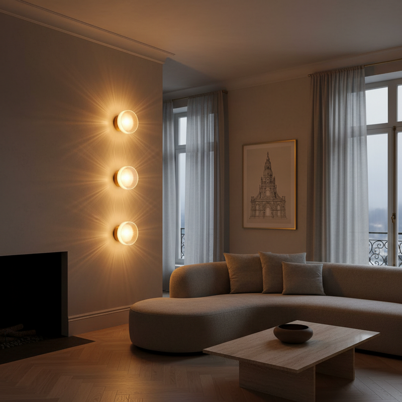 Jasmine Luxury Fluted Acrylic Wall Sconce
