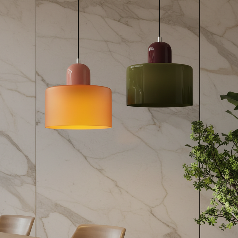 Kandinsky Bauhaus Glass Pendant Light