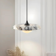 Zaevia Kaori Japandi Marble Pendant Light – Minimalist LED Bedside & Island Chandelier - Pendant Light | Zaevia