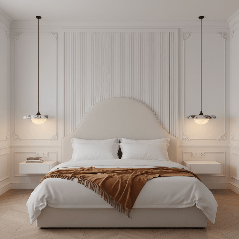 Zaevia Kaori Japandi Marble Pendant Light – Minimalist LED Bedside & Island Chandelier - Pendant Light | Zaevia