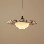 Zaevia Kaori Japandi Marble Pendant Light – Minimalist LED Bedside & Island Chandelier - Pendant Light | Zaevia