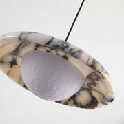 Zaevia Kaori Japandi Marble Pendant Light – Minimalist LED Bedside & Island Chandelier - Pendant Light | Zaevia