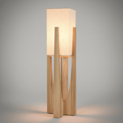 Zaevia Kenji Sculptural Wood Lamp - | Zaevia