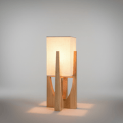 Zaevia Kenji Sculptural Wood Lamp - | Zaevia