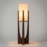 Zaevia Kenji Sculptural Wood Lamp - | Zaevia