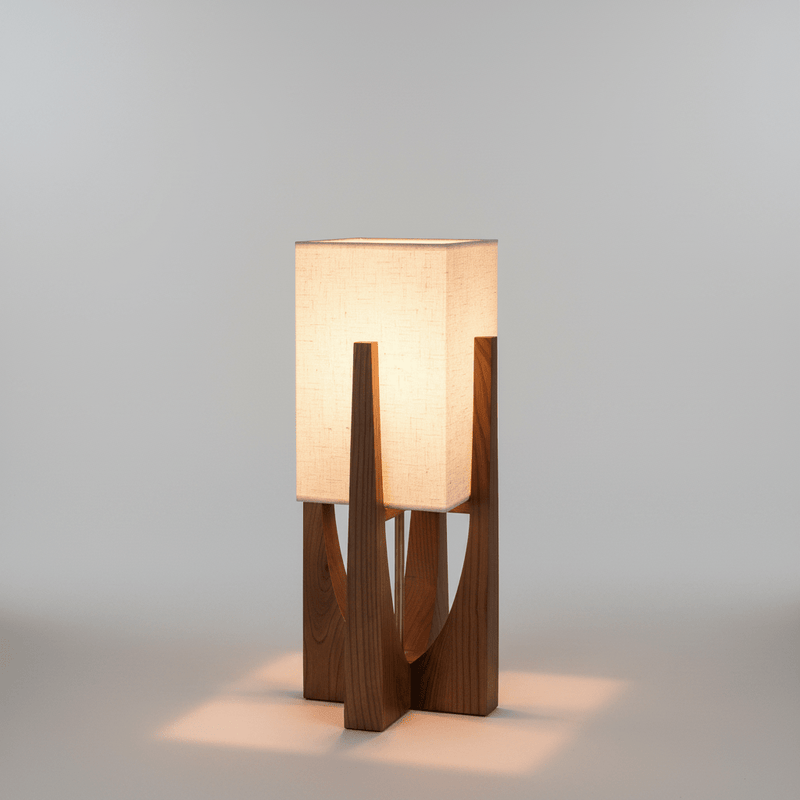 Zaevia Kenji Sculptural Wood Lamp - | Zaevia