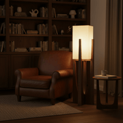 Zaevia Kenji Sculptural Wood Lamp - | Zaevia
