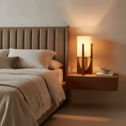 Zaevia Kenji Sculptural Wood Lamp - | Zaevia