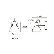 Kira 235° Rotatable Frosted Glass Sconce - Lighting > Wall Lights > Wall Sconces > Diffused Light Wall Sconces | Zaevia