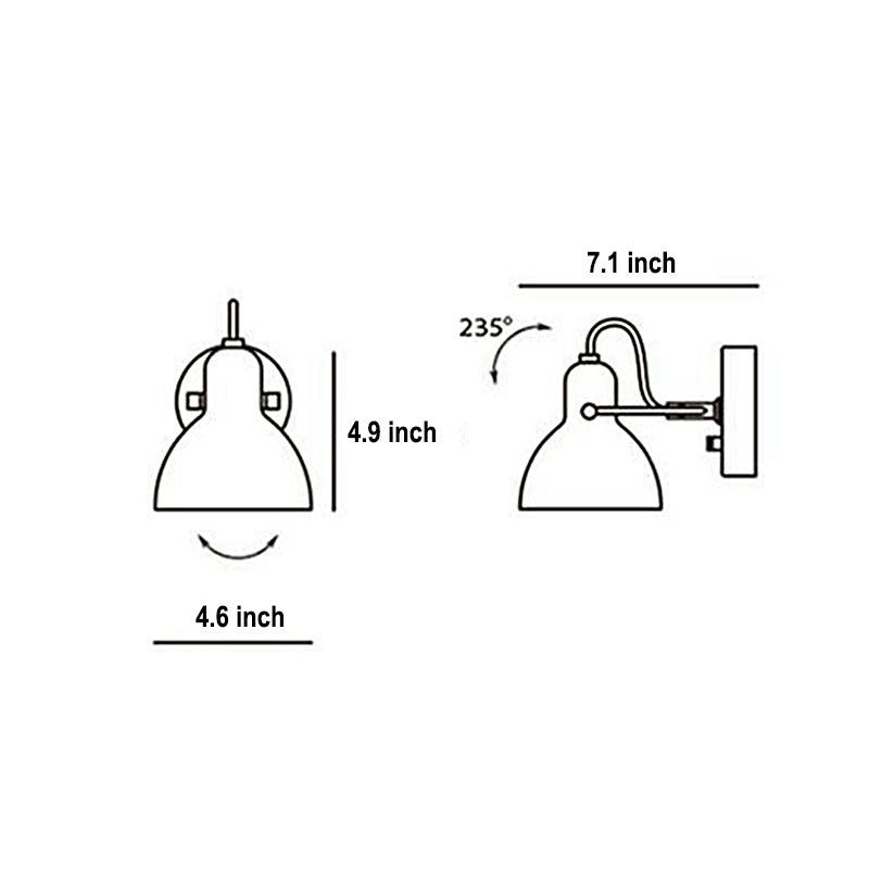 Kira 235° Rotatable Frosted Glass Sconce - Lighting > Wall Lights > Wall Sconces > Diffused Light Wall Sconces | Zaevia