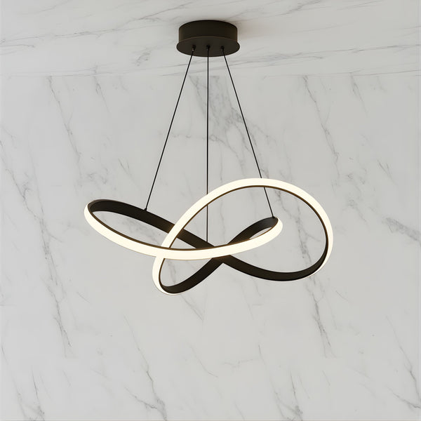 Zaevia Infinity Knot Pendant Light Integrated LED Dimmable Modern Sculptural Chandelier - | Zaevia