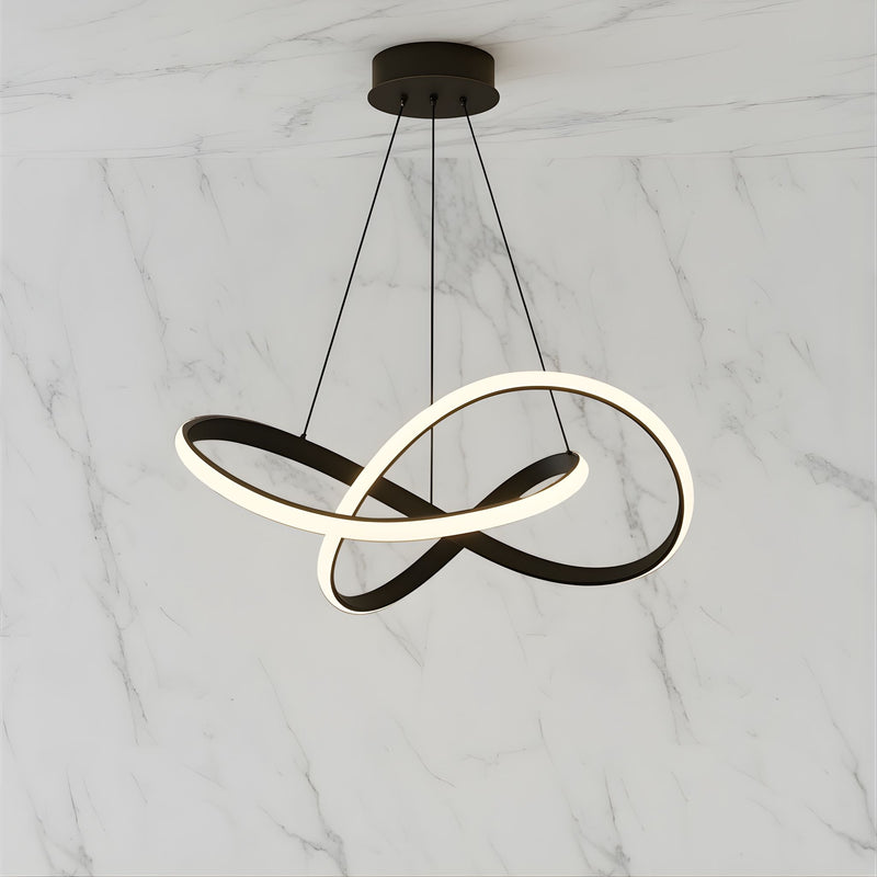 Zaevia Infinity Knot Pendant Light Integrated LED Dimmable Modern Sculptural Chandelier - | Zaevia