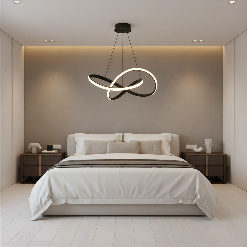 Zaevia Infinity Knot Pendant Light Integrated LED Dimmable Modern Sculptural Chandelier - | Zaevia