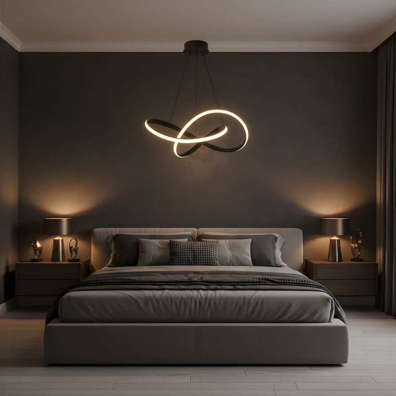 Zaevia Infinity Knot Pendant Light Integrated LED Dimmable Modern Sculptural Chandelier - | Zaevia