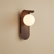 Zaevia Kora: Curved Wood Sconce - Wall Light | Zaevia
