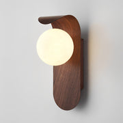 Zaevia Kora: Curved Wood Sconce - Wall Light | Zaevia
