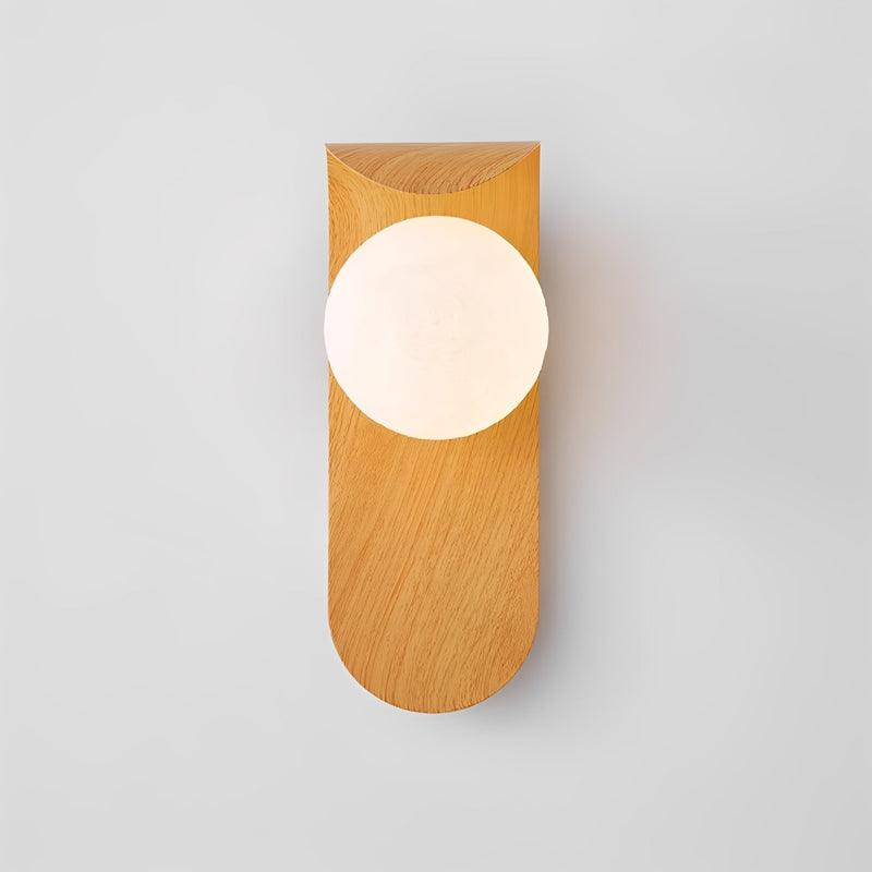 Zaevia Kora: Curved Wood Sconce - Wall Light | Zaevia