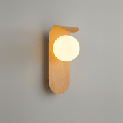 Zaevia Kora: Curved Wood Sconce - Wall Light | Zaevia