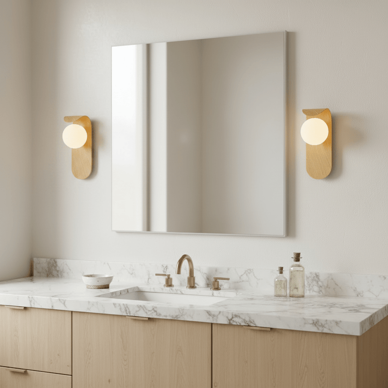 Zaevia Kora: Curved Wood Sconce - Wall Light | Zaevia
