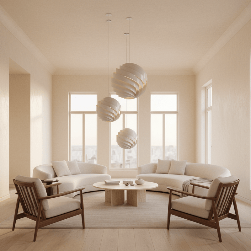 Zaevia Kura Modern Swirl Pendant Light - Lighting > Ceiling Lights > Pendant Lighting > Medium & Large Pendants | Zaevia