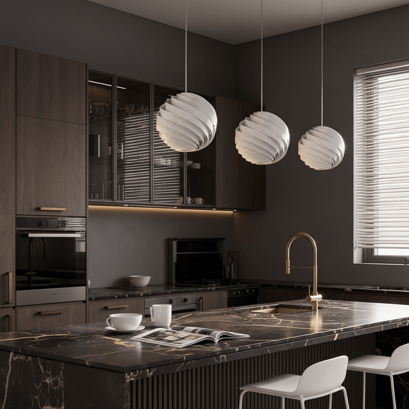 Zaevia Kura Modern Swirl Pendant Light - Lighting > Ceiling Lights > Pendant Lighting > Medium & Large Pendants | Zaevia