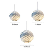Zaevia Kura Modern Swirl Pendant Light - Lighting > Ceiling Lights > Pendant Lighting > Medium & Large Pendants | Zaevia