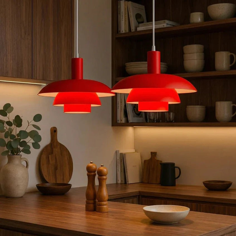 Zaevia Seraphina: Mid - Century Layered Pendant - | Zaevia