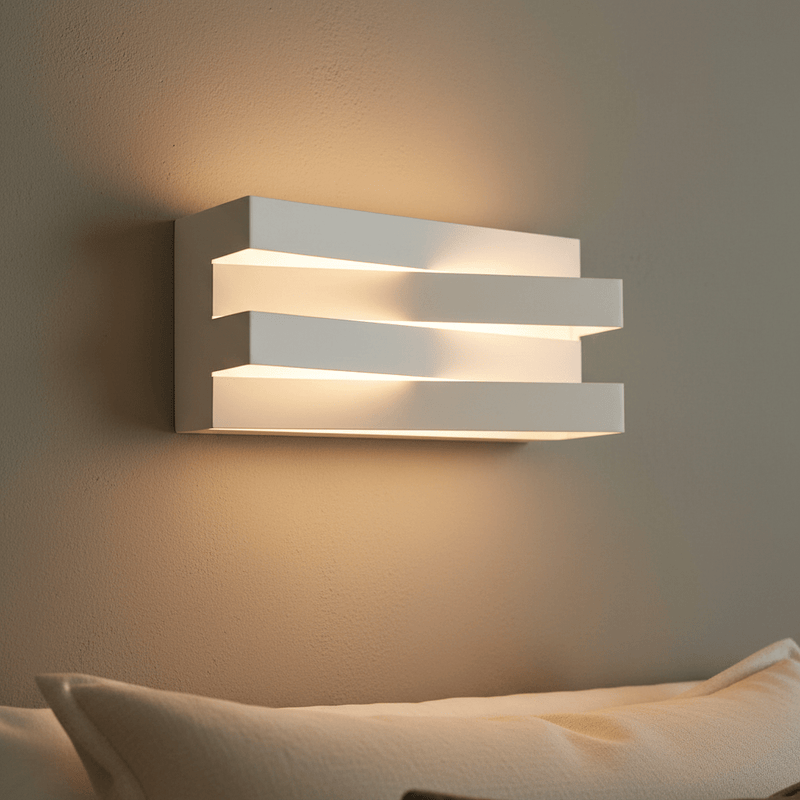 Linear Tiered LED Wall Sconce - Modern Geometric Accent Light - Lighting > Wall Lights > Wall Sconces > Diffused Light Wall Sconces | Zaevia