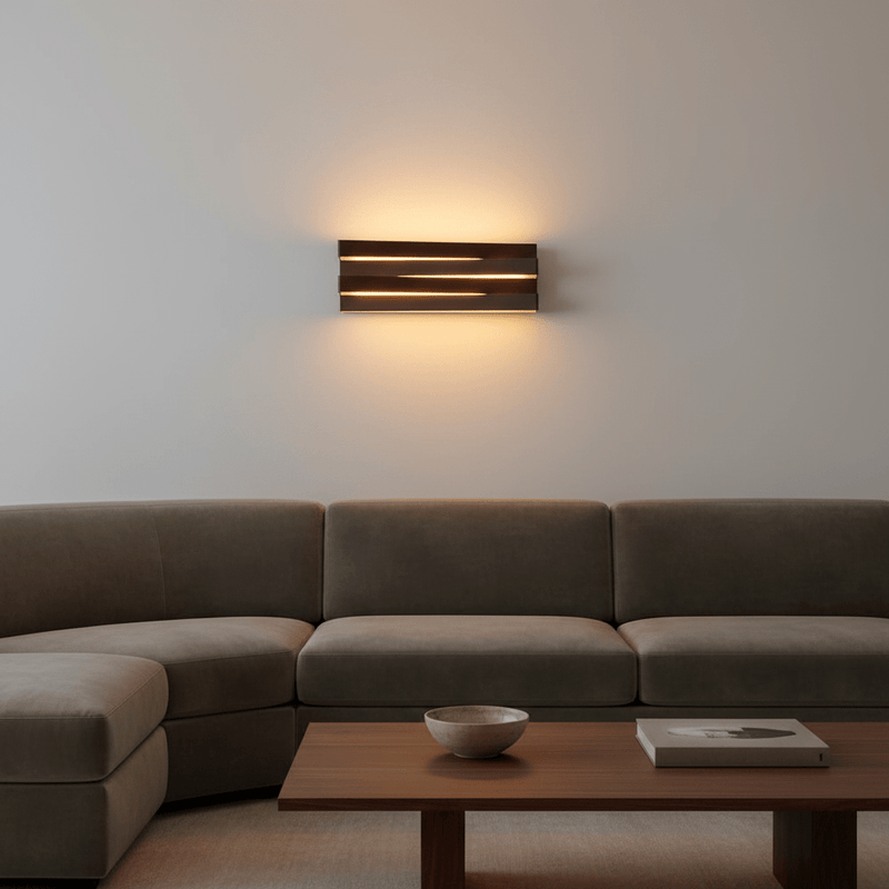 Linear Tiered LED Wall Sconce - Modern Geometric Accent Light - Lighting > Wall Lights > Wall Sconces > Diffused Light Wall Sconces | Zaevia