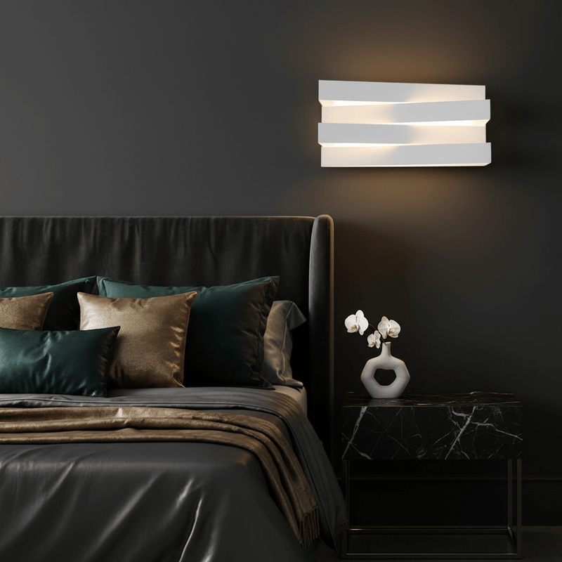 Linear Tiered LED Wall Sconce - Modern Geometric Accent Light - Lighting > Wall Lights > Wall Sconces > Diffused Light Wall Sconces | Zaevia
