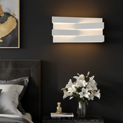 Linear Tiered LED Wall Sconce - Modern Geometric Accent Light - Lighting > Wall Lights > Wall Sconces > Diffused Light Wall Sconces | Zaevia