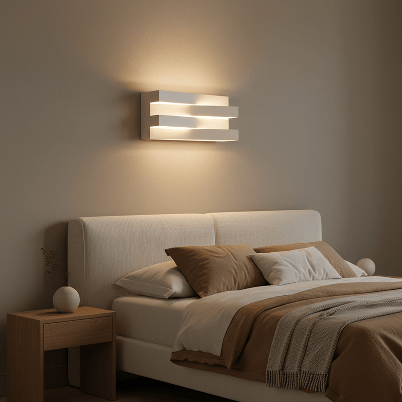Linear Tiered LED Wall Sconce - Modern Geometric Accent Light - Lighting > Wall Lights > Wall Sconces > Diffused Light Wall Sconces | Zaevia