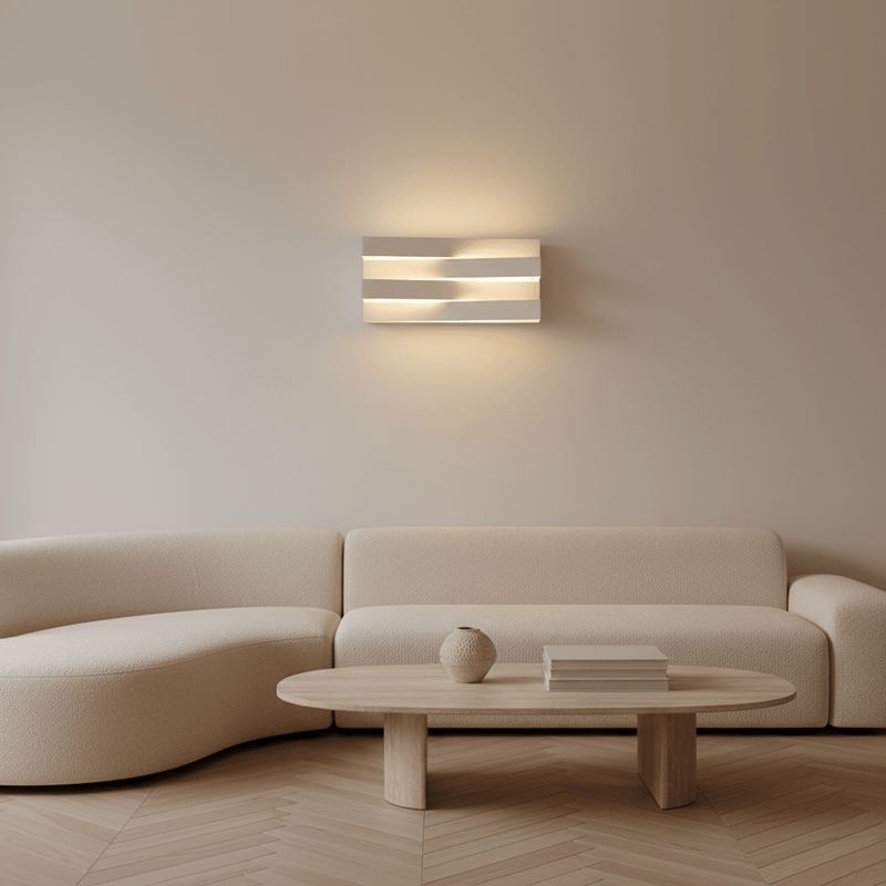 Linear Tiered LED Wall Sconce - Modern Geometric Accent Light - Lighting > Wall Lights > Wall Sconces > Diffused Light Wall Sconces | Zaevia