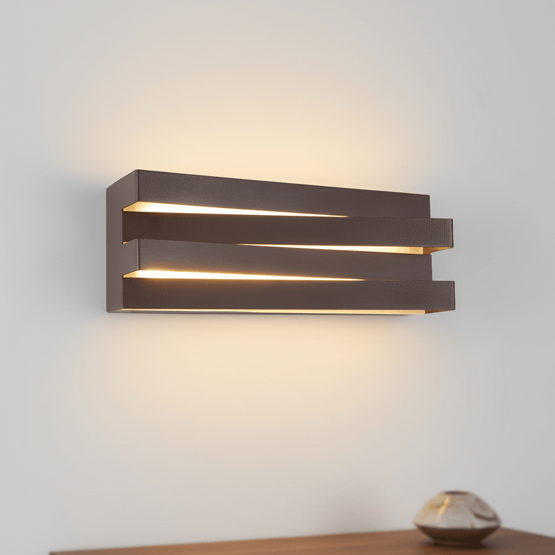 Linear Tiered LED Wall Sconce - Modern Geometric Accent Light - Lighting > Wall Lights > Wall Sconces > Diffused Light Wall Sconces | Zaevia